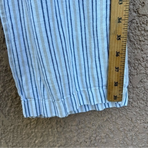 Ellen Tracy Linen Pants with pockets Womens Size XL Striped Comfort Contemporary - Picture 12 of 12